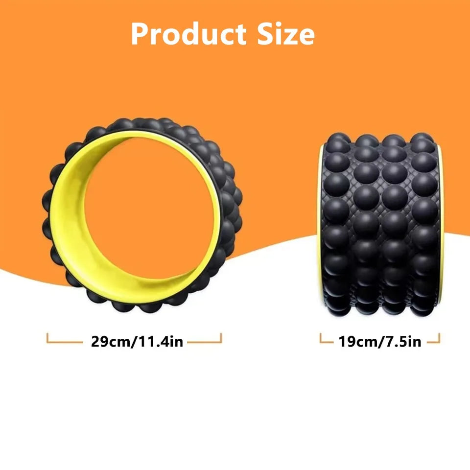 New Premium Foam Yoga Massage Roller Yoga Wheel Back Stretcher Back Massager for Back Pain Relief Gym Home Fitness Equipment
