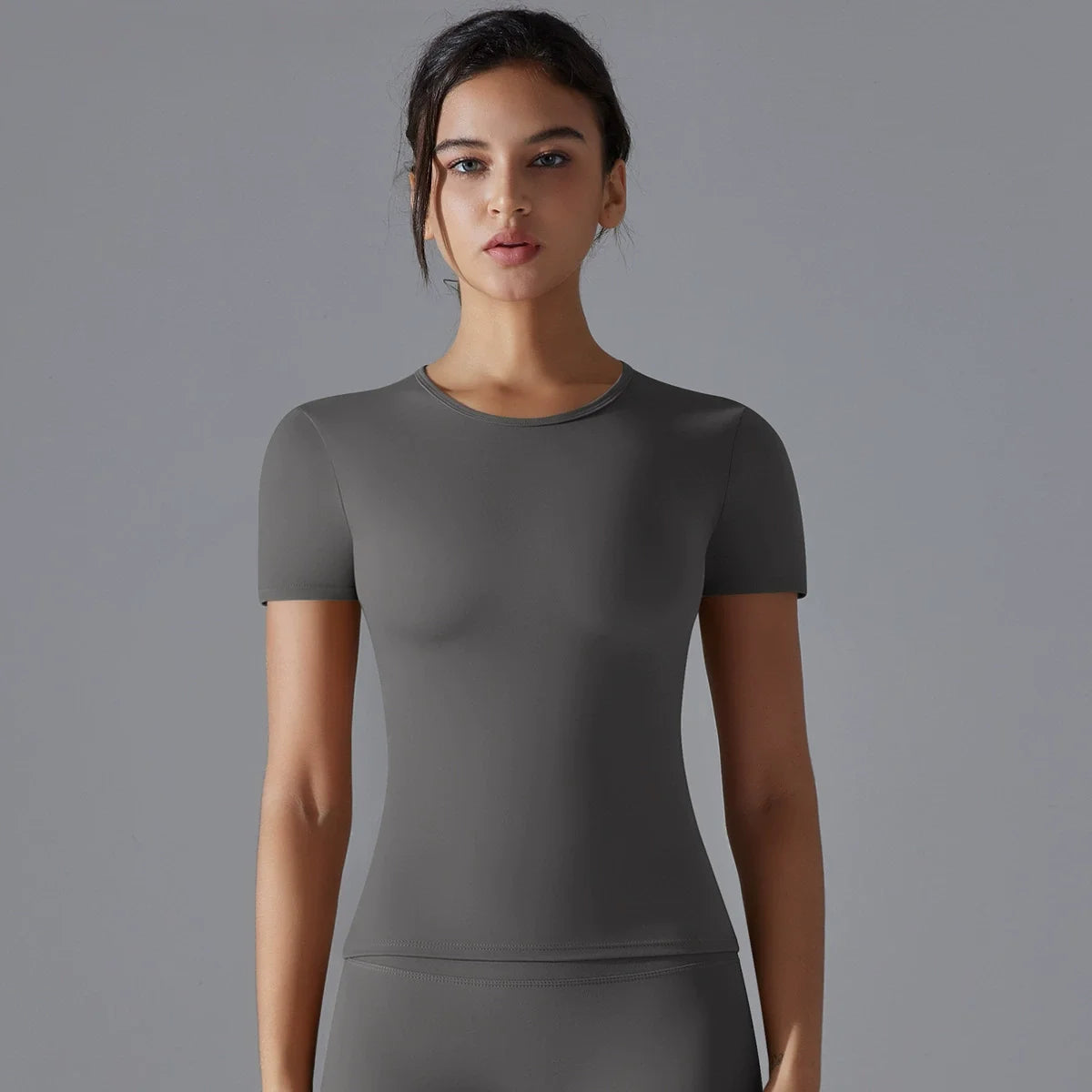 Yoga Short Sleeve Sports T-shirt Women Push Up Tops Running Clothes Yoga Fitness Crop Top Gym Workout Shirts Tight Sports Top