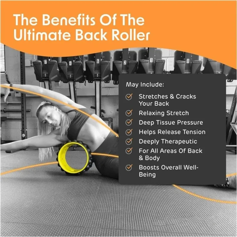 New Premium Foam Yoga Massage Roller Yoga Wheel Back Stretcher Back Massager for Back Pain Relief Gym Home Fitness Equipment
