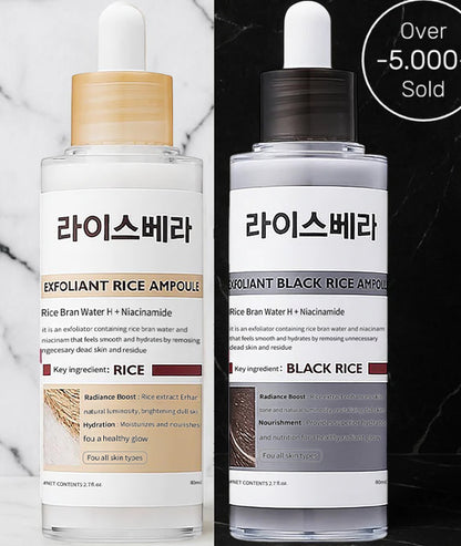 Rice Ampoule Duo (2 Bottles) – Clears Blackheads & Whiteheads, Revives Dull & Dry Skin. Safe for All Skin Types.