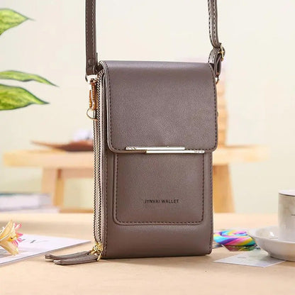 2026 Trendy Minimalist Elegant Women's Touchscreen Crossbody Phone Wallet