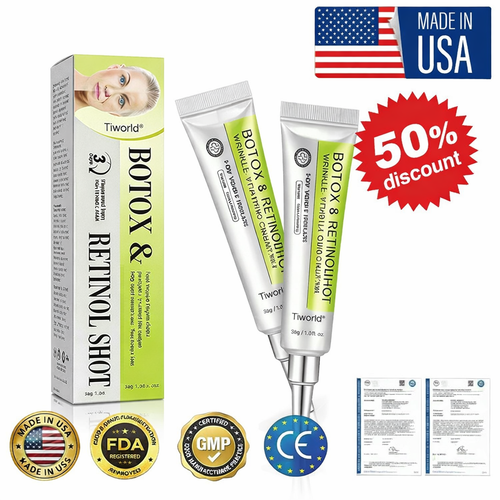👏🌿Proudly Made in the USA💫Tiworld® Advanced Peptide Botox-Style + Vita-A Retinol Lifting Renewal Cream – Today Only 70% OFF  1